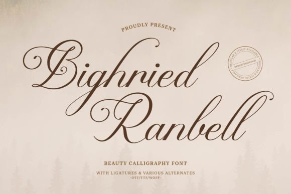 Bighried Ranbell: The Luxury Script Font for Scroll-Stopping Brand Content
