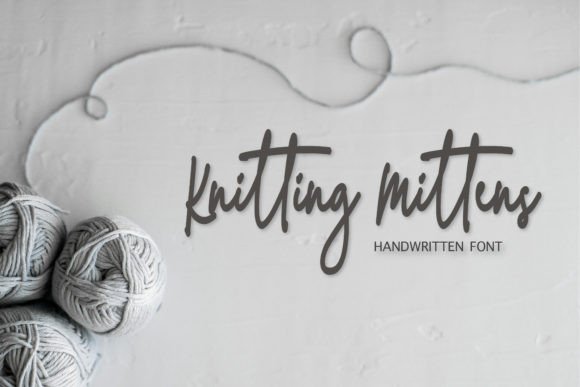 Knitting Mittens Typeface: A Charming Script for Handmade Branding