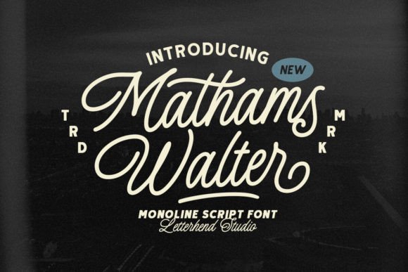 Mathams Walter: A Casual Monoline Typeface for Handmade Charm
